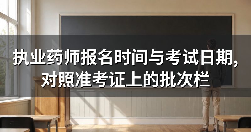 执业药师报名时间与考试日期,对照准考证上的批次栏