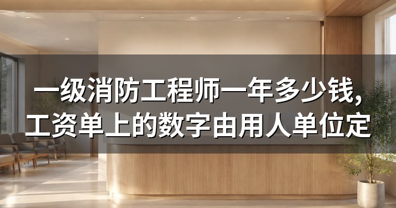 一级消防工程师一年多少钱,工资单上的数字由用人单位定