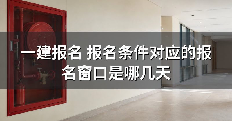 一建报名 报名条件对应的报名窗口是哪几天