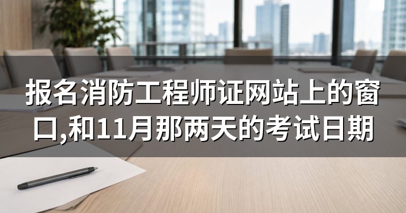 报名消防工程师证网站上的窗口,和11月那两天的考试日期