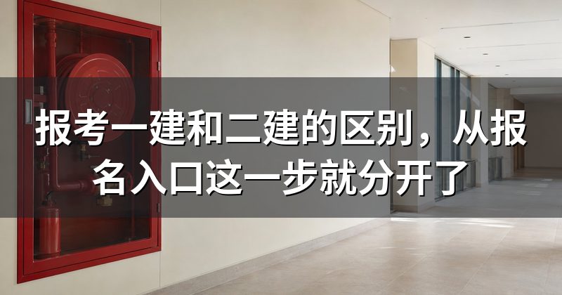 报考一建和二建的区别,从报名入口这一步就分开了