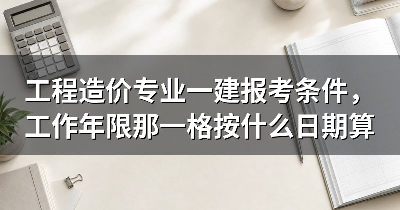 工程造价专业一建报考条件，工作年限那一格按什么日期算