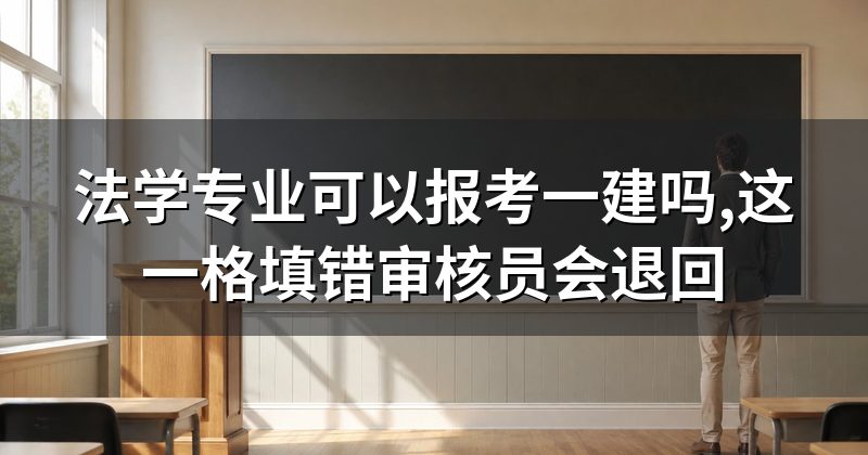 法学专业可以报考一建吗,这一格填错审核员会退回
