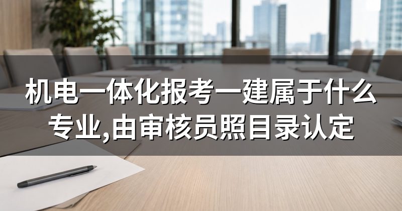 机电一体化报考一建属于什么专业,由审核员照目录认定