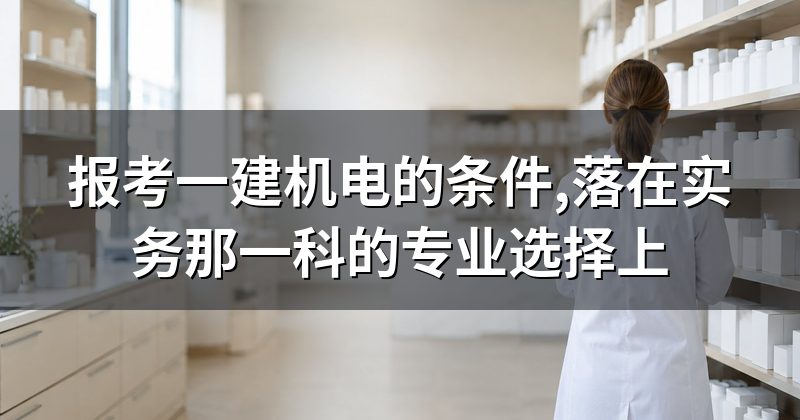 报考一建机电的条件,落在实务那一科的专业选择上