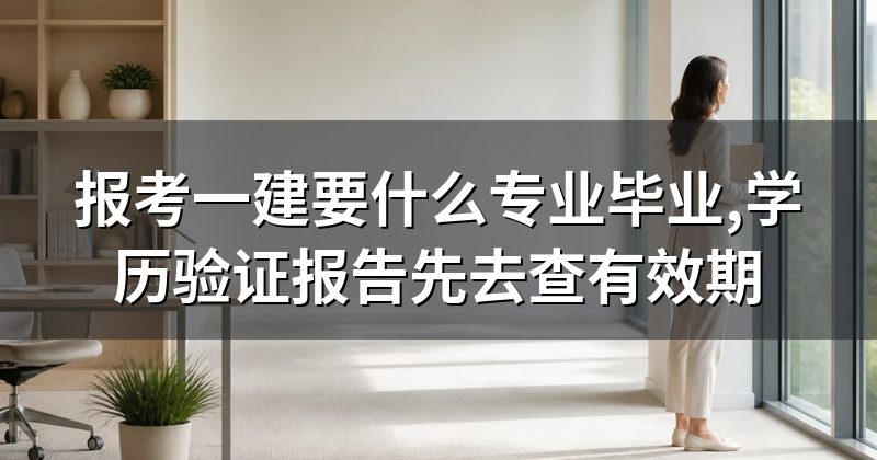 报考一建要什么专业毕业,学历验证报告先去查有效期