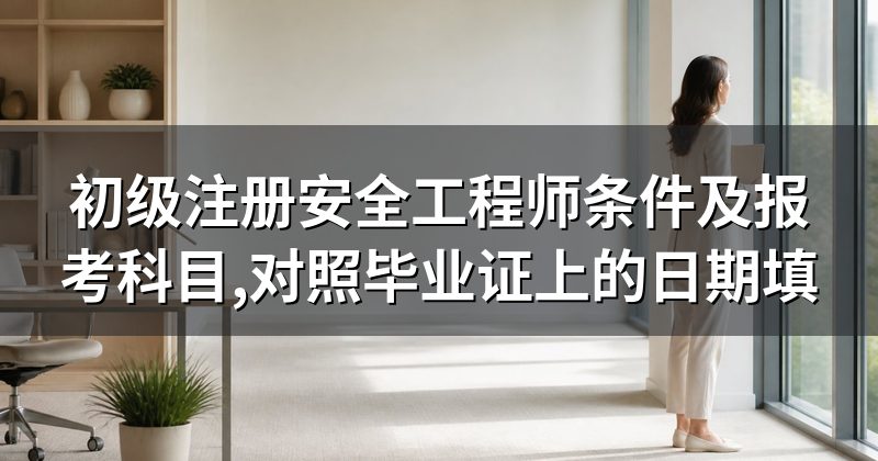 初级注册安全工程师条件及报考科目,对照毕业证上的日期填