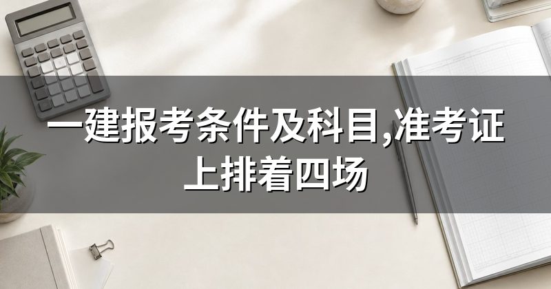 一建报考条件及科目,准考证上排着四场