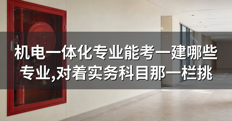 机电一体化专业能考一建哪些专业,对着实务科目那一栏挑