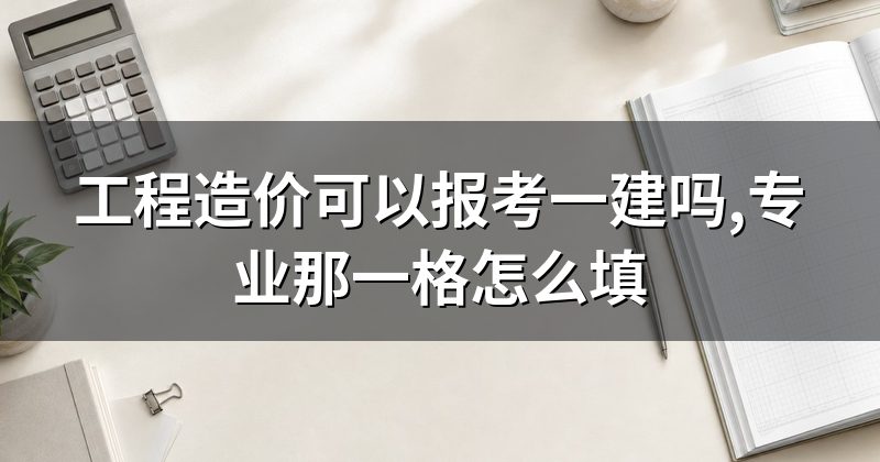 工程造价可以报考一建吗,专业那一格怎么填