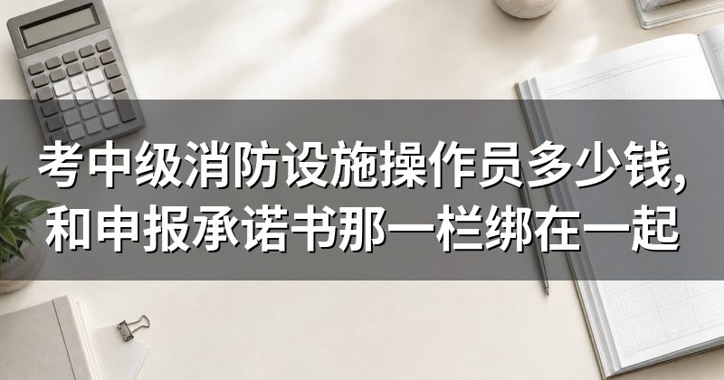 考中级消防设施操作员多少钱,和申报承诺书那一栏绑在一起