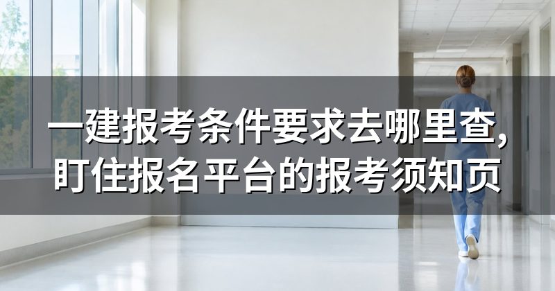 一建报考条件要求去哪里查,盯住报名平台的报考须知页