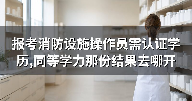 报考消防设施操作员需认证学历,同等学力那份结果去哪开
