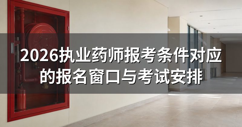 2026执业药师报考条件对应的报名窗口与考试安排