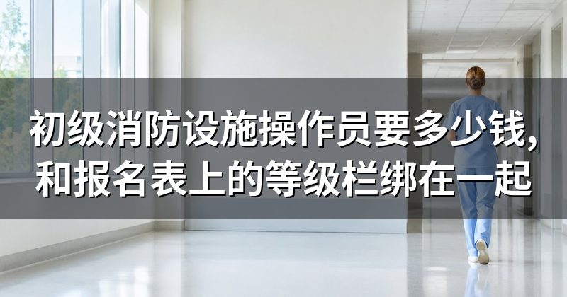 初级消防设施操作员要多少钱,和报名表上的等级栏绑在一起