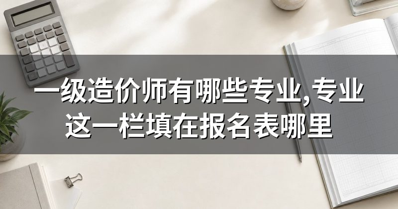 一级造价师有哪些专业,专业这一栏填在报名表哪里