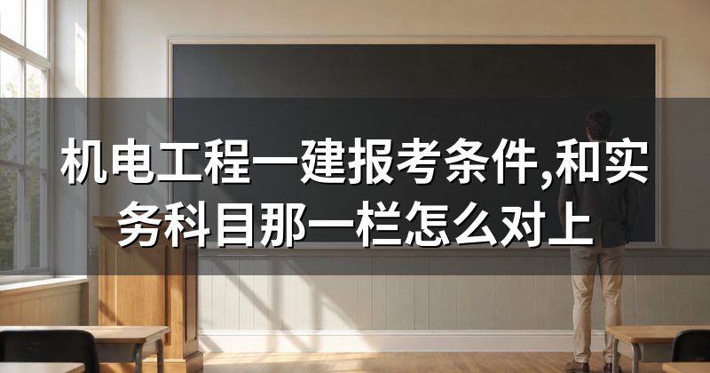 机电工程一建报考条件,和实务科目那一栏怎么对上