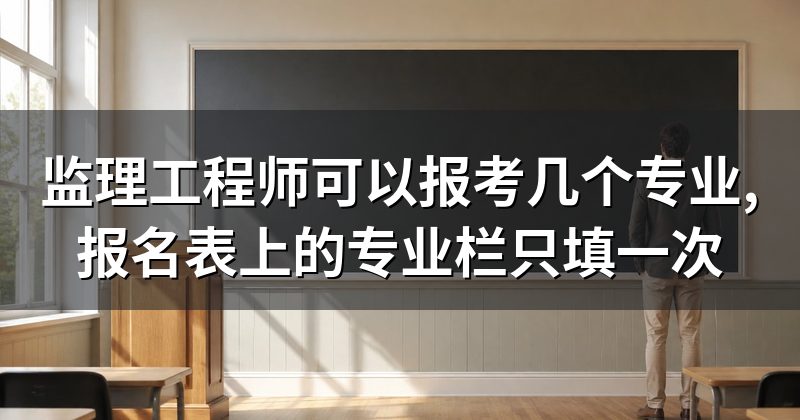 监理工程师可以报考几个专业,报名表上的专业栏只填一次