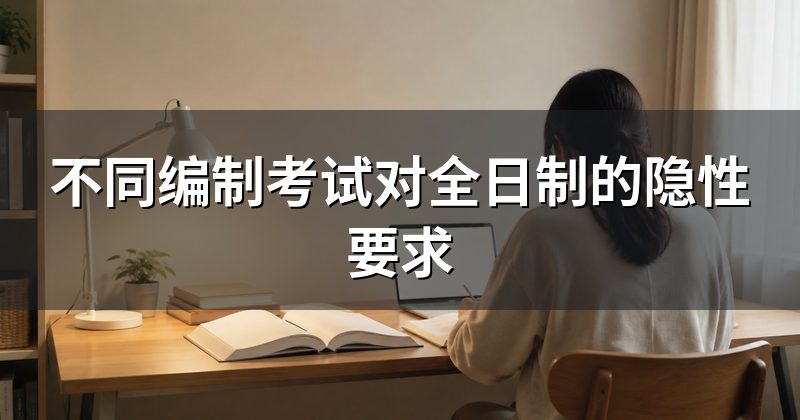 不同编制考试对全日制的隐性要求