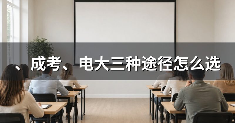 、成考、电大三种途径怎么选