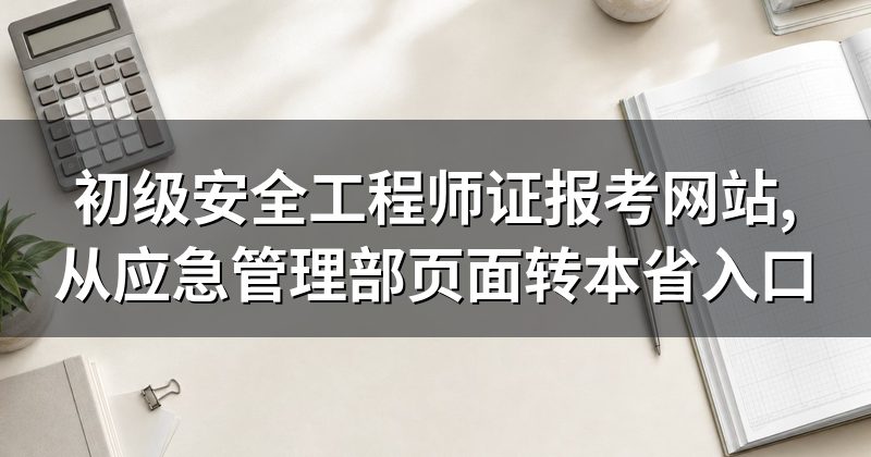 初级安全工程师证报考网站,从应急管理部页面转本省入口