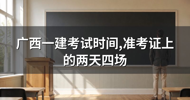 广西一建考试时间,准考证上的两天四场