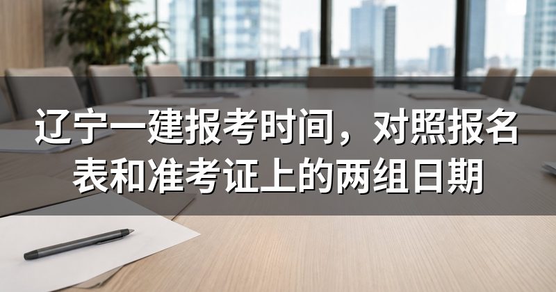 辽宁一建报考时间,对照报名表和准考证上的两组日期
