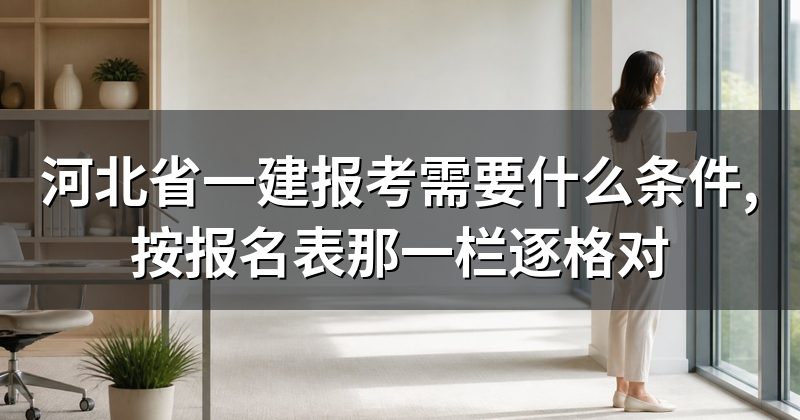 河北省一建报考需要什么条件,按报名表那一栏逐格对