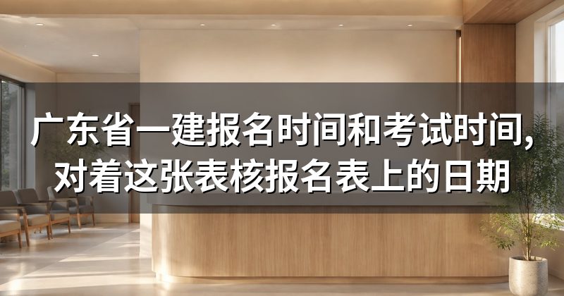 广东省一建报名时间和考试时间,对着这张表核报名表上的日期