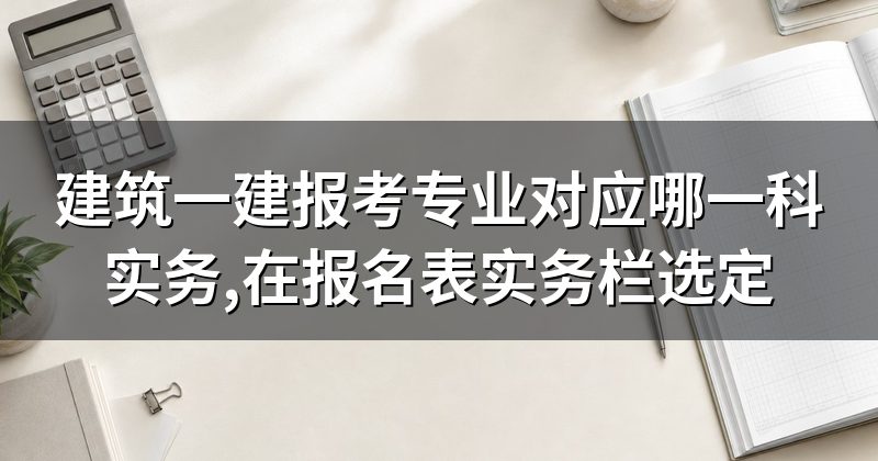 建筑一建报考专业对应哪一科实务,在报名表实务栏选定