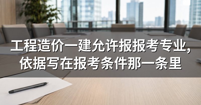 工程造价一建允许报报考专业,依据写在报考条件那一条里