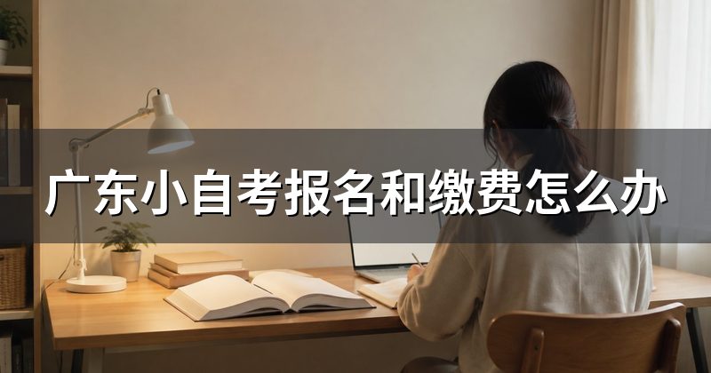 广东小自考报名和缴费怎么办