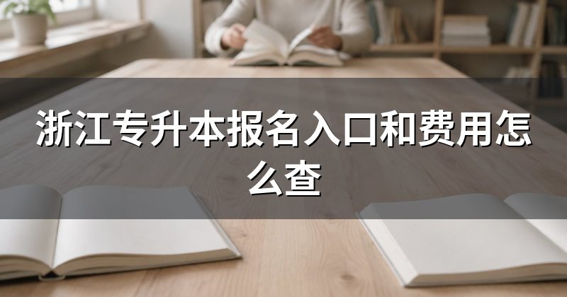 浙江专升本报名入口和费用怎么查