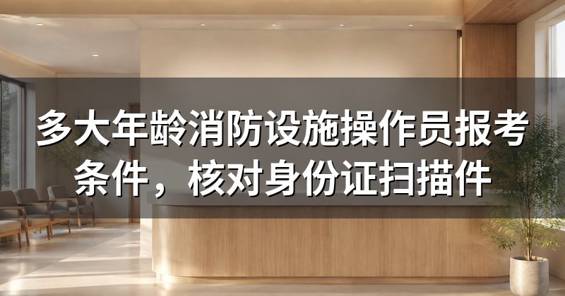 多大年龄消防设施操作员报考条件,核对身份证扫描件