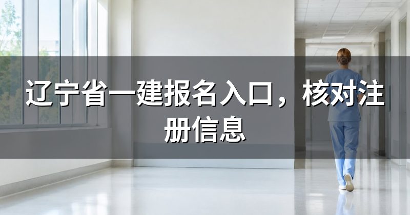 辽宁省一建报名入口,核对注册信息
