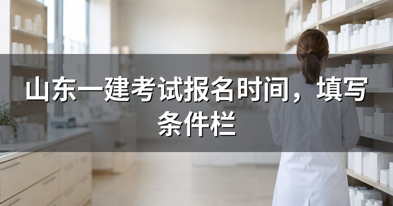 山东一建考试报名时间,填写条件栏