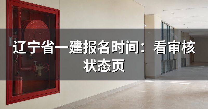 辽宁省一建报名时间：看审核状态页
