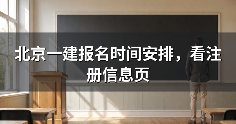 北京一建报名时间安排,看注册信息页