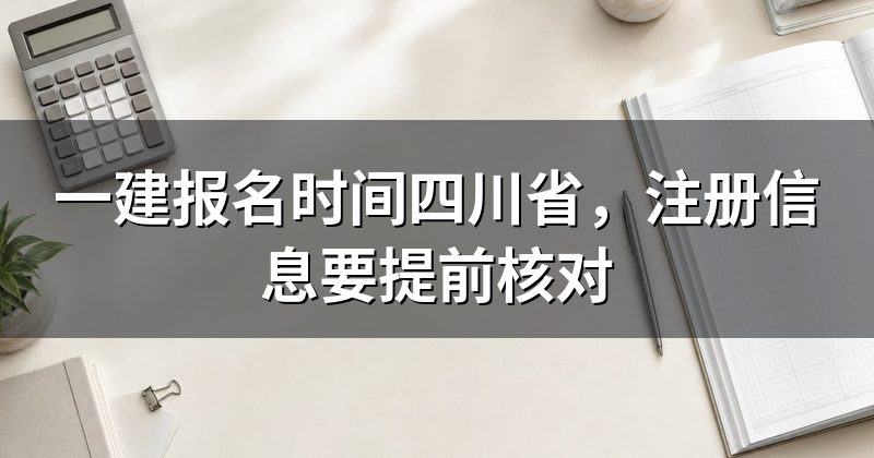 一建报名时间四川省,注册信息要提前核对