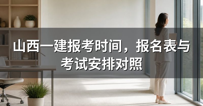 山西一建报考时间，报名表与考试安排对照