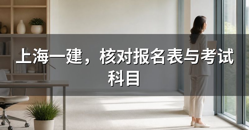 上海一建,核对报名表与考试科目