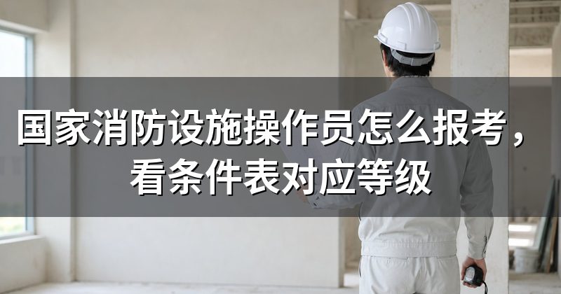 国家消防设施操作员怎么报考,看条件表对应等级