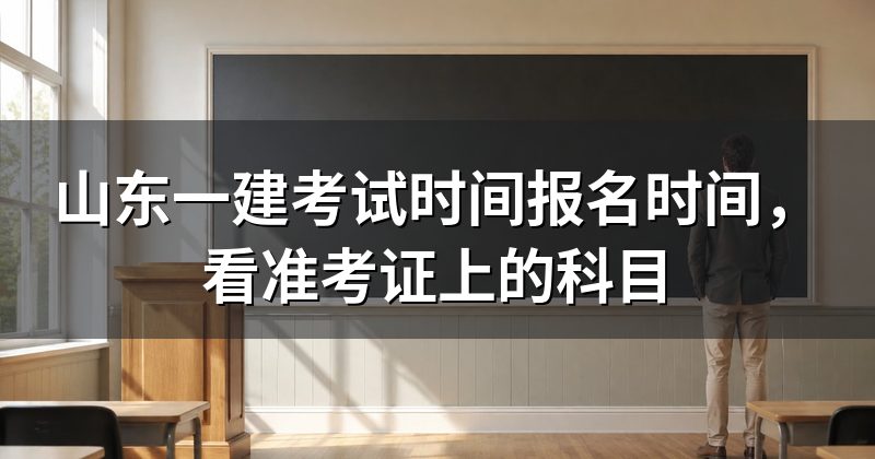 山东一建考试时间报名时间，看准考证上的科目