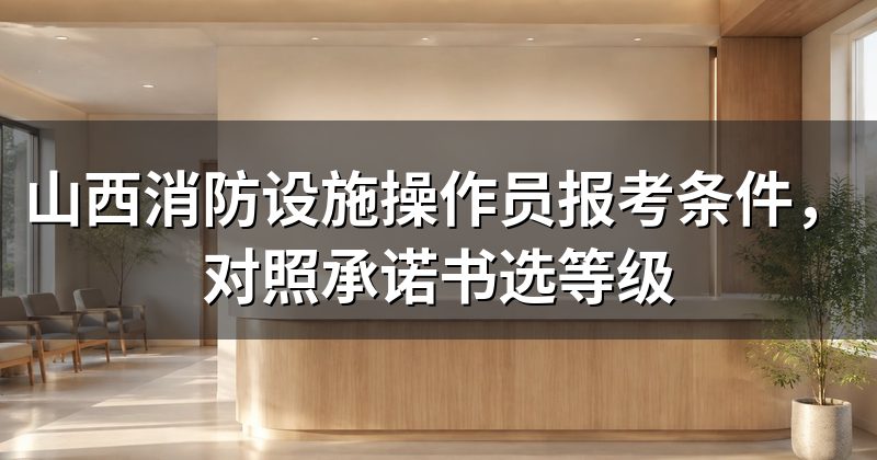 山西消防设施操作员报考条件,对照承诺书选等级