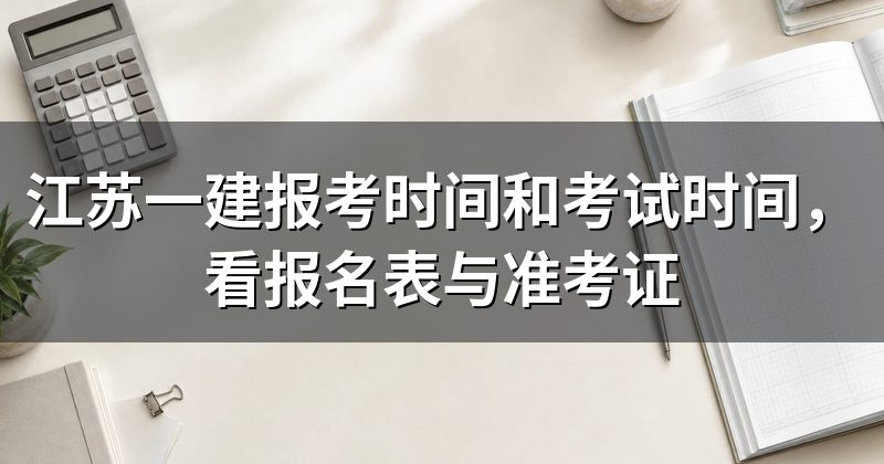 江苏一建报考时间和考试时间,看报名表与准考证