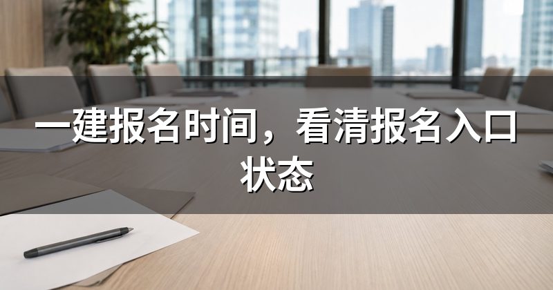 一建报名时间,看清报名入口状态