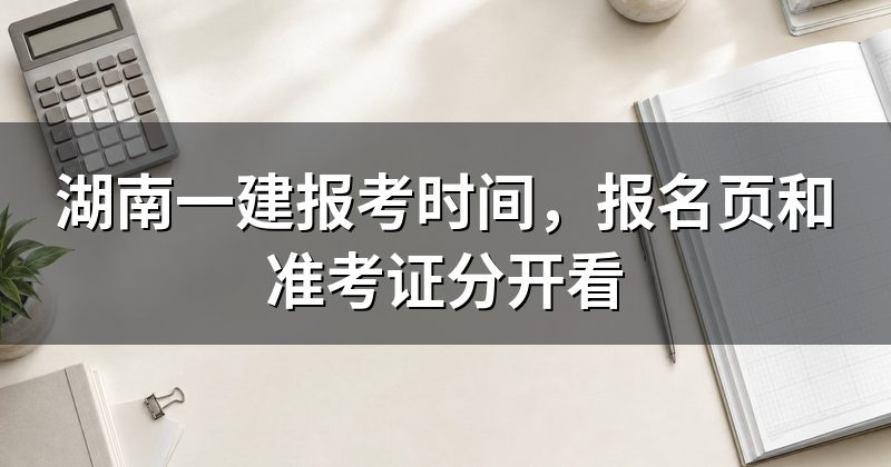 湖南一建报考时间,报名页和准考证分开看