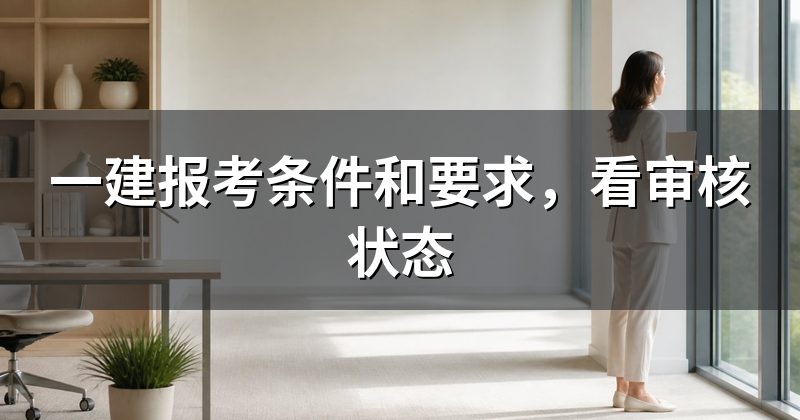 一建报考条件和要求,看审核状态