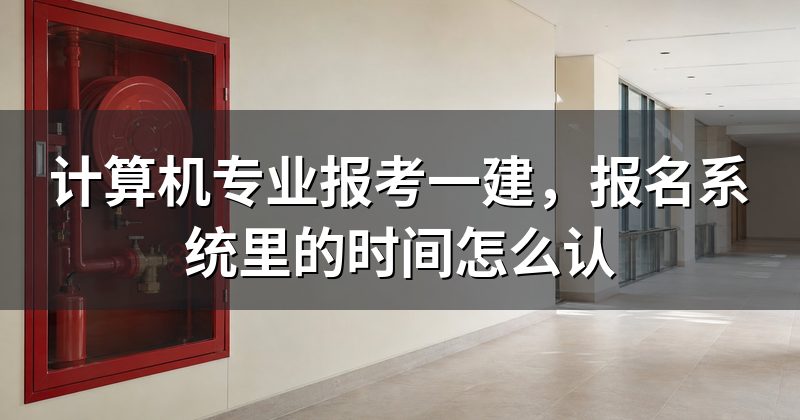计算机专业报考一建，报名系统里的时间怎么认