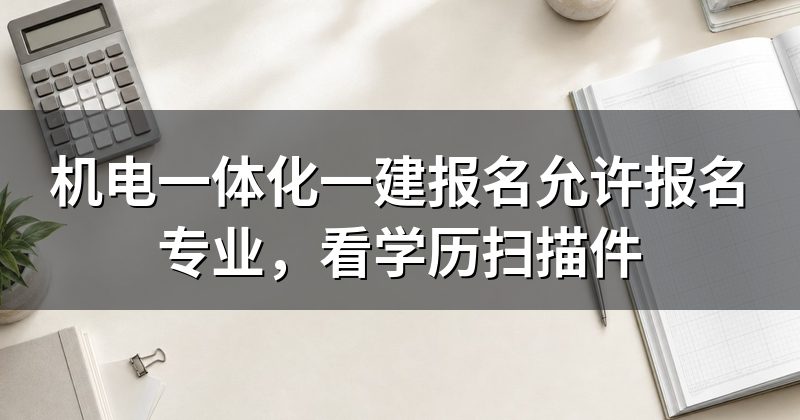 机电一体化一建报名允许报名专业,看学历扫描件